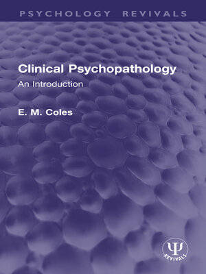 cover image of Clinical Psychopathology